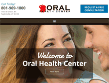 Tablet Screenshot of oralhealthcenterutah.com